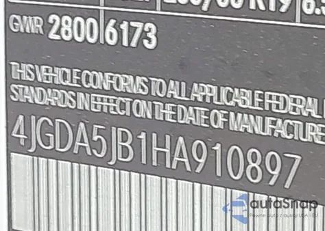 2017 Mercedes-Benz Gle 350 from USA, damaged, VIN 4JGDA5JB1HA910897